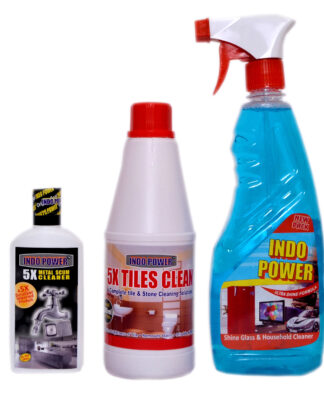 5X Metal SCUM Cleaner 100ml.+ Tiles Cleaner 500mL.+Glass Cleaner 500ML.